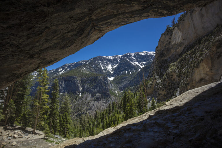 Uncovering Hidden Gems from Coast to Coast. A view from a cave in Mount Charleston - Nevada